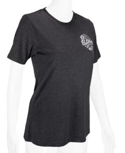 Island Girl® Surf Tee - Sunny Aloha: Charcoal Heather -Hawaiian Style Shop 80836 IG SunnyAloha Model RightView CharcoalHeather 40390.1704856349