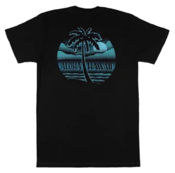Crew Neck Tee - Moonlight: Black -Hawaiian Style Shop 82819 CrewNeckTee Moonlight Black Back 73027.1658777459