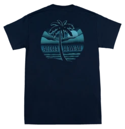 Crew Neck Tee - Moonlight: Navy -Hawaiian Style Shop 82819 CrewNeckTee Moonlight Navy Back 32665.1658777336