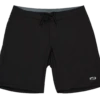 Hawaiian Performance Surfwear® Waverider Board Shorts - Solid: Black -Hawaiian Style Shop 83257 HPSWaverider BoardShorts Solid Black 93208.1698791684