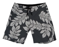 Hawaiian Performance Surfwear® Waverider Board Shorts - Floral: Charcoal