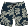Hawaiian Performance Surfwear® Waverider Board Shorts - Floral: Navy -Hawaiian Style Shop 83258 HPSWaverider BoardShorts Floral Navy 53198.1698791771