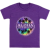 Hawaiian Performance Surfwear® Child's Tee - Tie Dye: Purple -Hawaiian Style Shop 84980 CHILDTeeHPSTieDye Purple Front 94717.1663881820