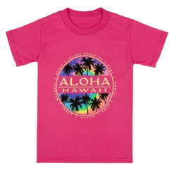 Hawaiian Performance Surfwear® Child's Tee - Tie Dye: Raspberry