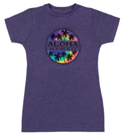Island Girl® Surf Tee - Tie Dye: Purple Heather