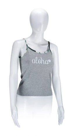Island Design Collection Strap Tee: Gray -Hawaiian Style Shop 86732 IDC StrapTeeGray 35982.1707852754