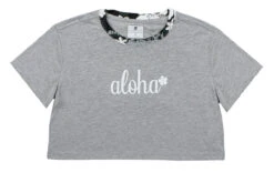 Island Design Collection Crop Tee: Gray 9 Island Design Collection Crop Tee: Gray -Hawaiian Style Shop 86818 IDC CropTee Gray 66444.1707852671
