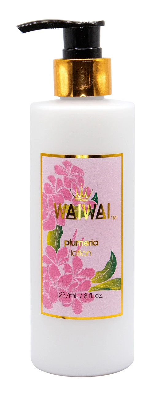 WaiWai Lotion Pump 8oz: Plumeria 4 WaiWai Lotion Pump 8oz: Plumeria - Image 2