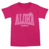 Hawaiian Performance Surfwear® Child's Tee - Big Aloha: Raspberry 1 Hawaiian Performance Surfwear® Child's Tee - Big Aloha: Raspberry -Hawaiian Style Shop 91477 ChildTeeHPSBigAloha Front Raspberry 61621.1697242367