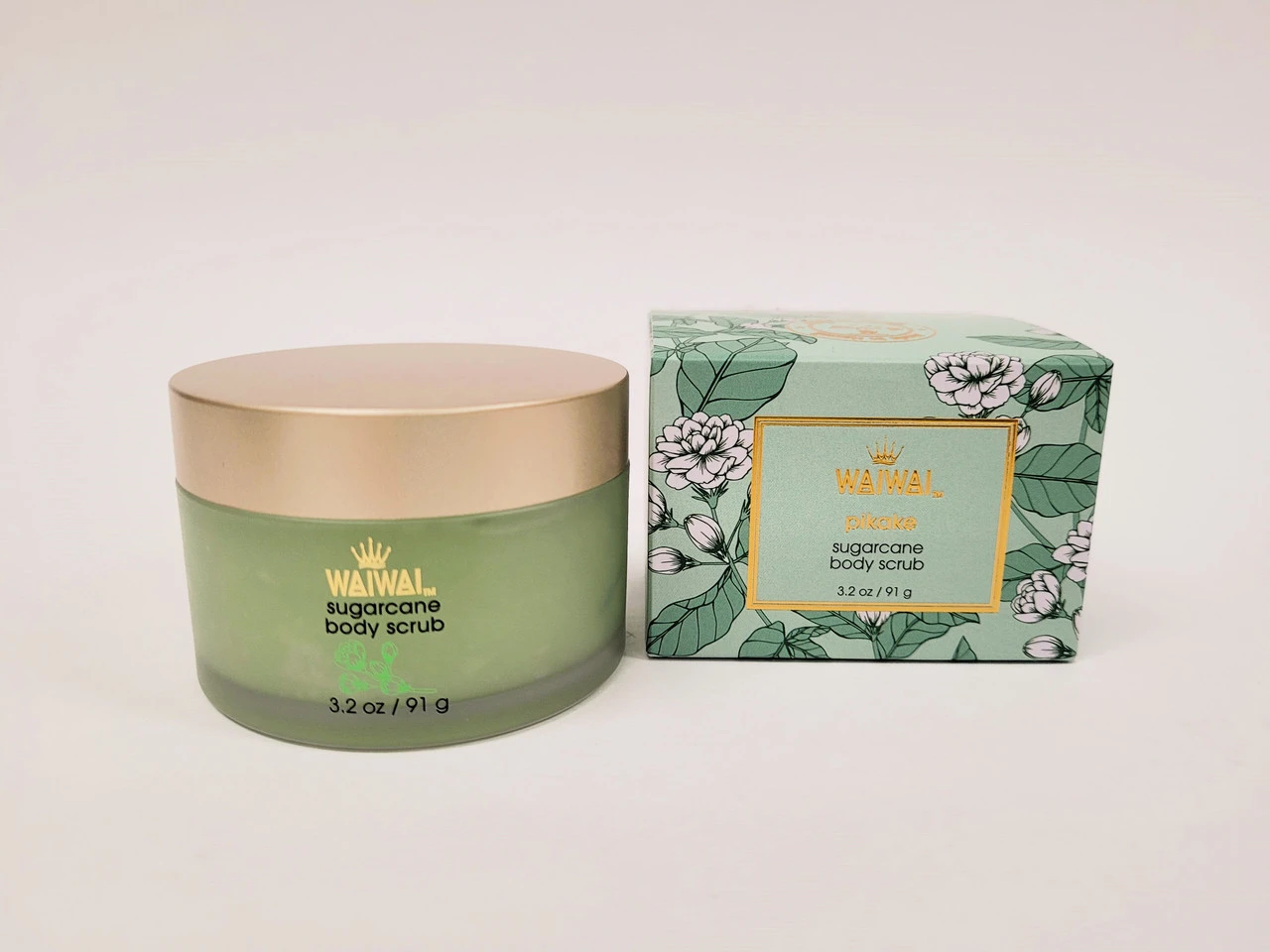 WaiWai Sugar Scrub 4oz: Pikake 3 WaiWai Sugar Scrub 4oz: Pikake