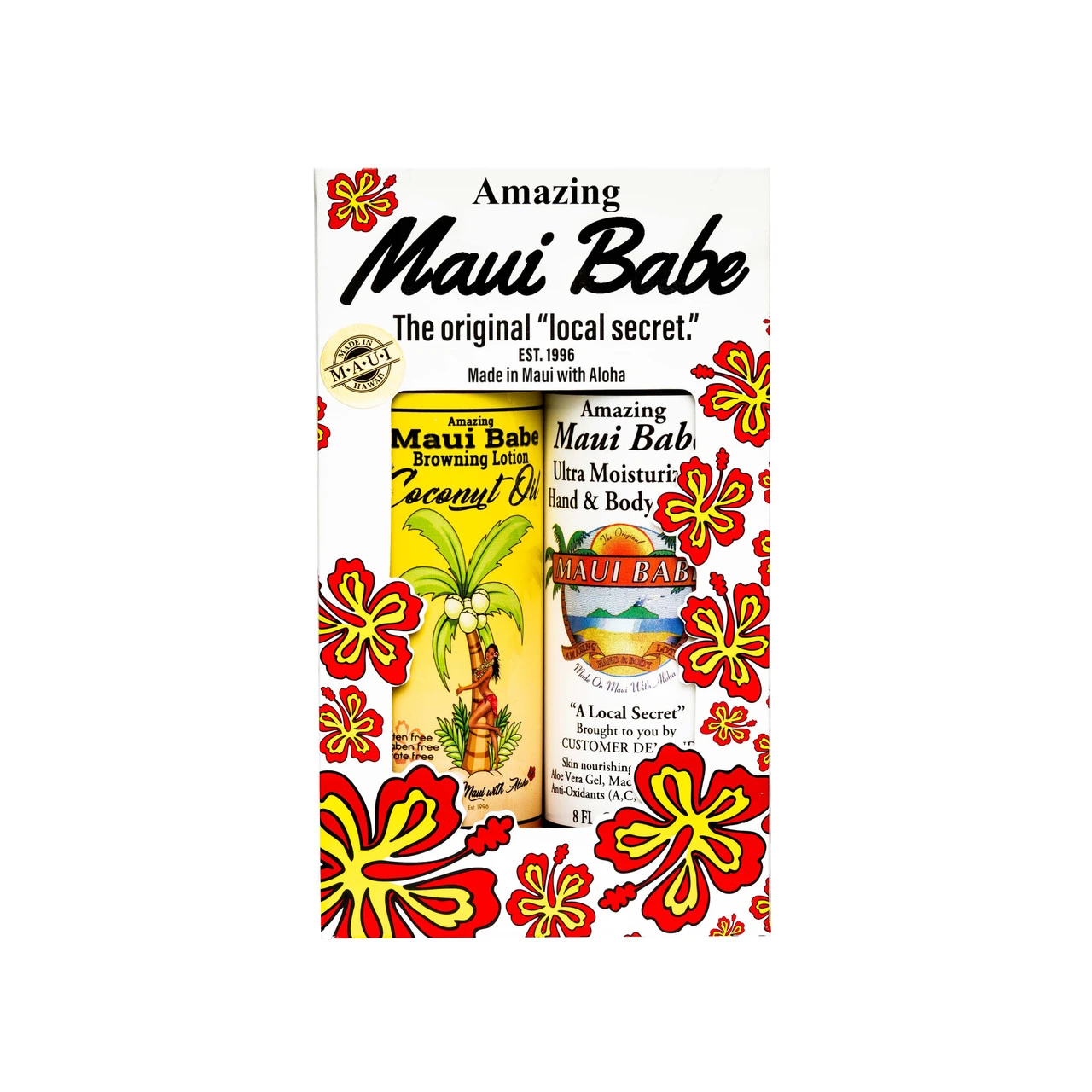Maui Babe Coconut Oil Browning/Ultra Moisturizing Lotions Two Pack Gift Set 3 Maui Babe Coconut Oil Browning/Ultra Moisturizing Lotions Two Pack Gift Set
