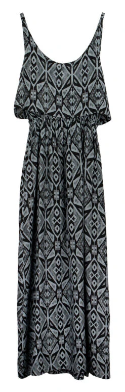 Napua Collection Ruffle Maxi Dress - Batik: Black