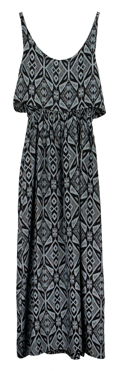 Napua Collection Ruffle Maxi Dress - Batik: Black 3 Napua Collection Ruffle Maxi Dress - Batik: Black