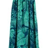 Napua Collection Ruffle Maxi Dress - Monstera Palm: Blue