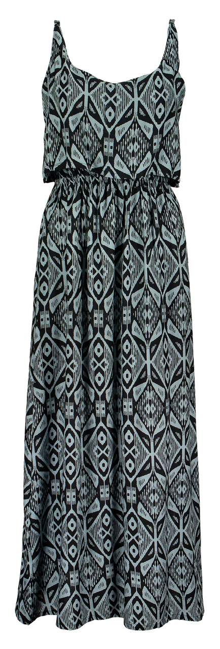 Napua Collection Ruffle Maxi Dress - Batik: Black 5 Napua Collection Ruffle Maxi Dress - Batik: Black - Image 3