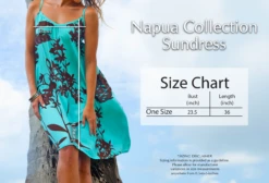 Napua Collection Sundress: Mango Leaves - Blue -Hawaiian Style Shop Napua Collection Sundress 71931.1707853798