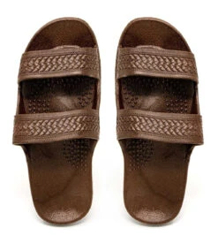 Slip-On Sandals: Brown