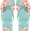 Island Girl® Slippers - Plumeria: Aqua -Hawaiian Style Shop Slipper IG Plumeria Aqua 20833.1658970445