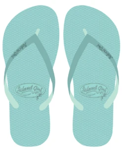 Island Girl® Slippers - Solid: Aqua