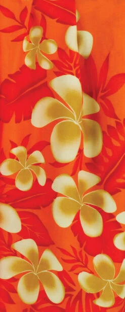 Aloha Sarong - Plumerias -Hawaiian Style Shop Swatch SarongTube Plumeria Orange 78202.1593085433.1280.1280 68888.1690493719