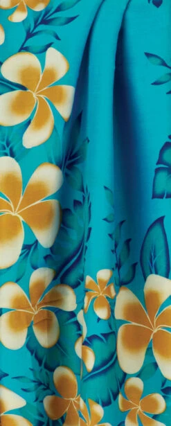 Aloha Sarong - Plumerias -Hawaiian Style Shop Swatch SarongTube Plumeria Turquoise 84595.1593085433.1280.1280 77011.1690493719