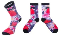 Robin Ruth® Hawaii Women's Crew Socks - Pink Garden