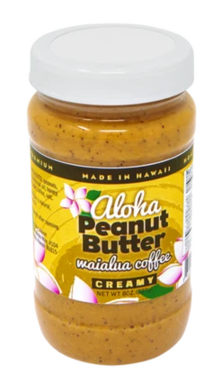 Aloha Bakehouse Flavored Creamy Peanut Butter 8oz: Waialua Coffee
