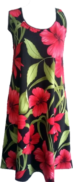 Ladies Stretch Slinky Dress -Hawaiian Style Shop red slinky 11685.1655419360