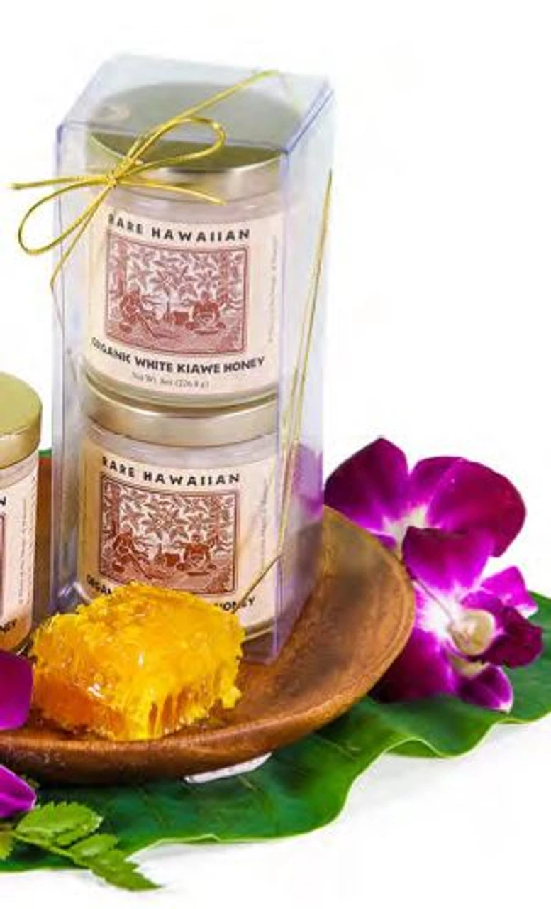 Rare Hawaiian Organic White Kiawe Honey Two Pack Gift Set 3 Rare Hawaiian Organic White Kiawe Honey Two Pack Gift Set